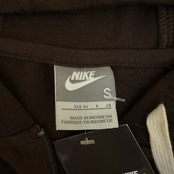Nike Short Sleeve‎ Sweater Brown Full Zip Y2k Size Small Brand New - Picture 5 of 13
